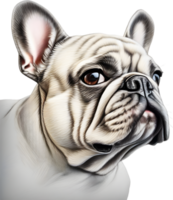 ai generato un' carino francese bulldog cucciolo clipart. png