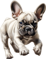 ai gerado uma fofa francês buldogue cachorro clipart. png