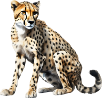 AI generated Close-up painting of a cheetah. png