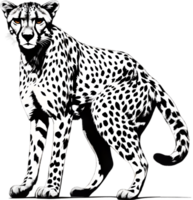 ai generado de cerca pintura de un guepardo. png