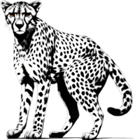 AI generated Close-up painting of a cheetah. png