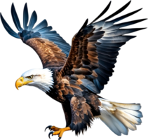 AI generated Watercolor painting of Bald Eagle. png