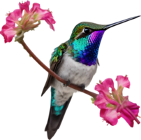 ai generado de cerca imagen de abeja colibrí png