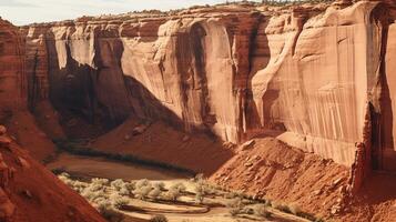 AI generated Canyon de chelly a natural wonder and cultural heritage site photo