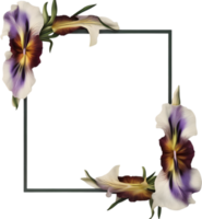 AI generated Colorful painting of Iris floral frame. png