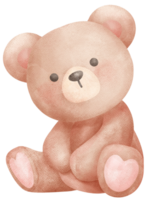 wijnoogst teddy beer waterverf png