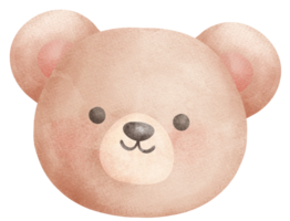 Clásico osito de peluche oso acuarela png