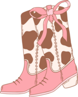 Coquette cowgirl boots png