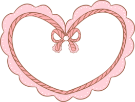 Coquette cowgirl rope heart shape png