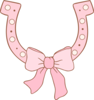 Coquette cowgirl horseshoe png