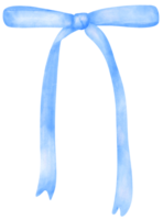 blu civetta nastro arco estetico acquerello png