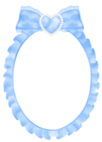 azul coqueta marco rectángulo forma estético acuarela png