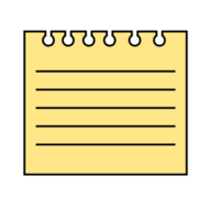 This is a memo pad you can use for notes png