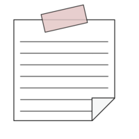 This is a memo pad you can use for notes png