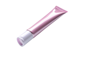 AI generated Plastic cosmetic tube for cream or gel mockup, transparent background png