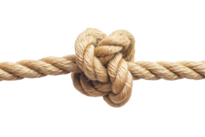 AI generated Rope knot isolated on transparent background png