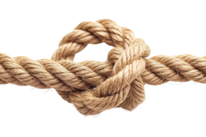 AI generated Rope knot isolated on transparent background png