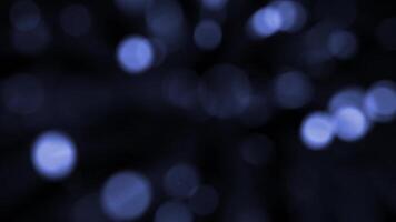 abstrato bokeh fundo animação com velozes tremeluzente desfocado azul bokeh luz esferas. isto à moda elegante movimento fundo é cheio hd e uma desatado laço. video