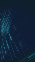 Vertical video - stylish blue green abstract technology background with a glowing grid of lines, dots and digital data particles. This modern minimalist motion background is full HD and looping.