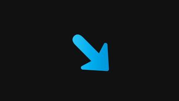 animation arrows symbol sign icon, HD with alpha channel or transparency background. video