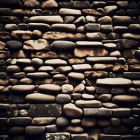 AI generated stone wall background photo