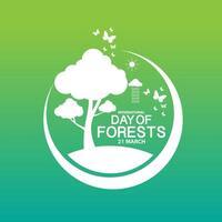 dia internacional de los bosques vector