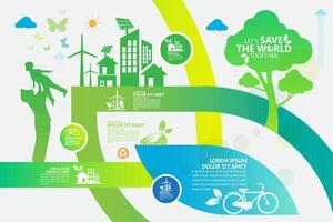 Environment. Let's Save the World Together vector