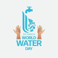 world water day , save the water Logo design template vector