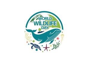 World Wildlife Day Logo design template, March 3 vector