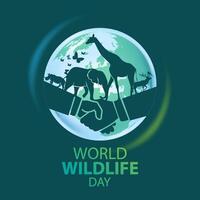 World Wildlife Day Logo design template, March 3 vector