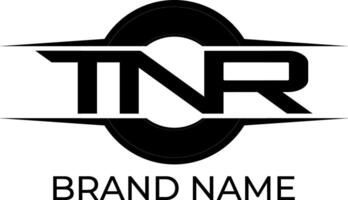 TNR wheel initial logo design vector