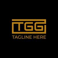 TGG initial letter rectangle logo design vecto vector
