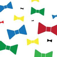 colorful tie pattern on white background vector