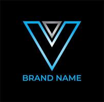 V, VI initial logo design vector