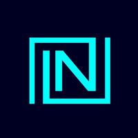 IN, NI, initial logo deign vector for technology