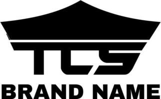 TCS monogram shipping logo design vector