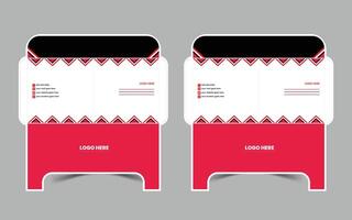 Corporate unique envelope design vector