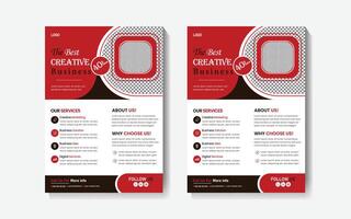 Professional unique flyer design vector