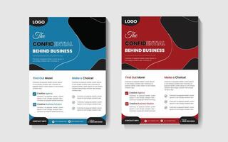 Professional unique flyer design vector