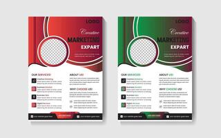 Professional unique flyer design vector