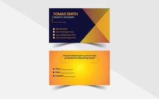 Business Card Design Template vector