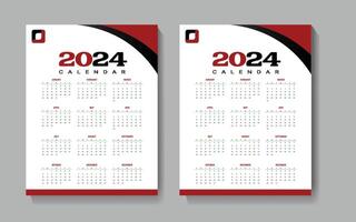 creativo pared calendario diseño vector