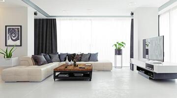 Modern living room design. photo