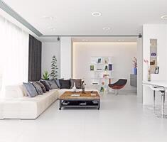 Modern living room design. photo