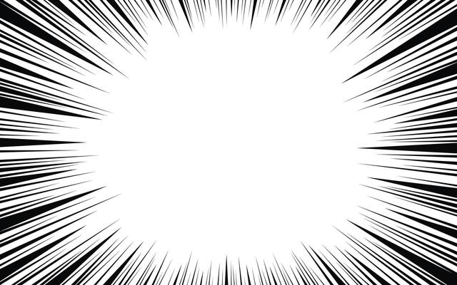 Comic book action lines background. Manga speed frames, superhero action. Black and white vector retro illustration
