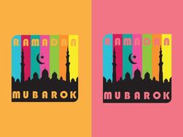 Ramadán Mubarak t camisa diseño vector modelo