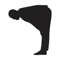 Man praying silhouette, vector illustration