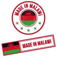 Made in Malawi Stamp Sign Grunge Style vector