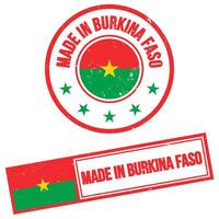 hecho en burkina faso sello firmar grunge estilo vector