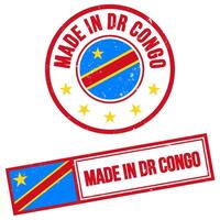 Made in Democratic Republic Congo Stamp Sign Grunge Style vector